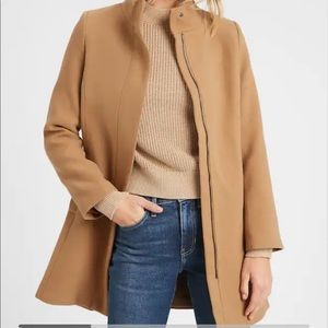New Banana Republic Short Funnel Neck Coat